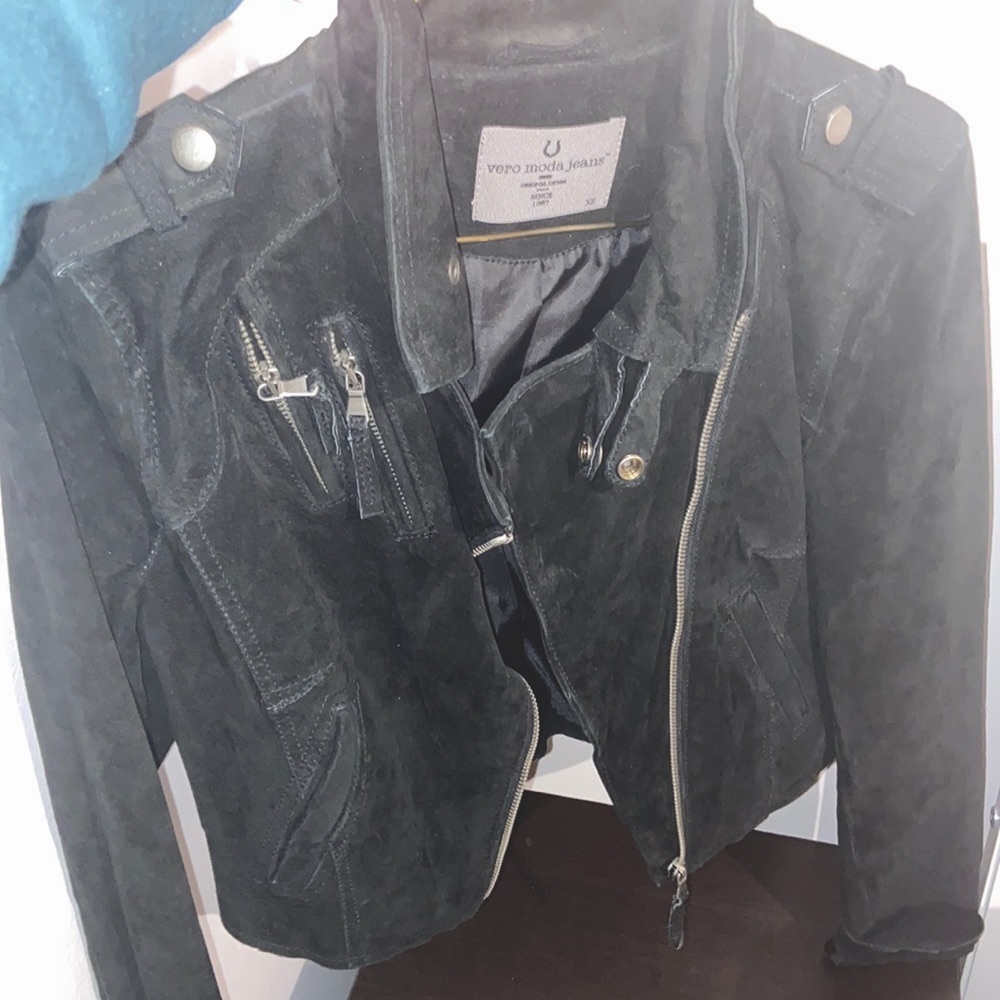 Vero Moda XS-S faux suede biker jacket
